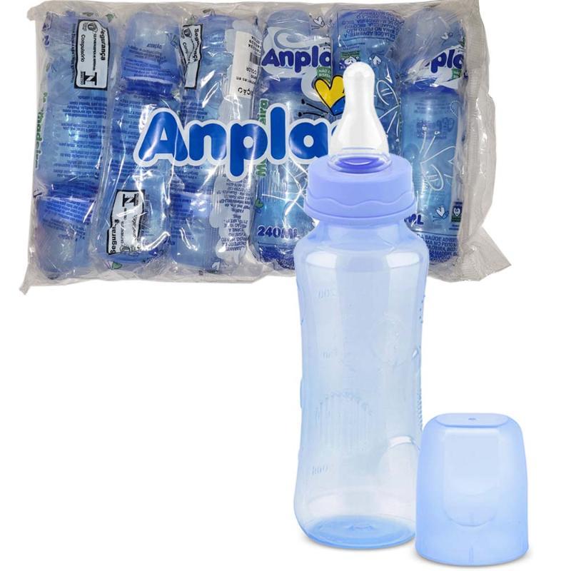 MAMADEIRA AZUL C/ DESENHO 240ML 6UN