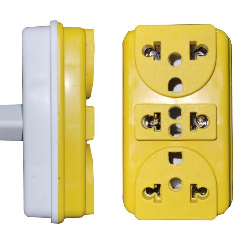 PINO ADAPTADOR COLOR 3 SAÍDAS 10/20A 110/220V ENCARTELADO