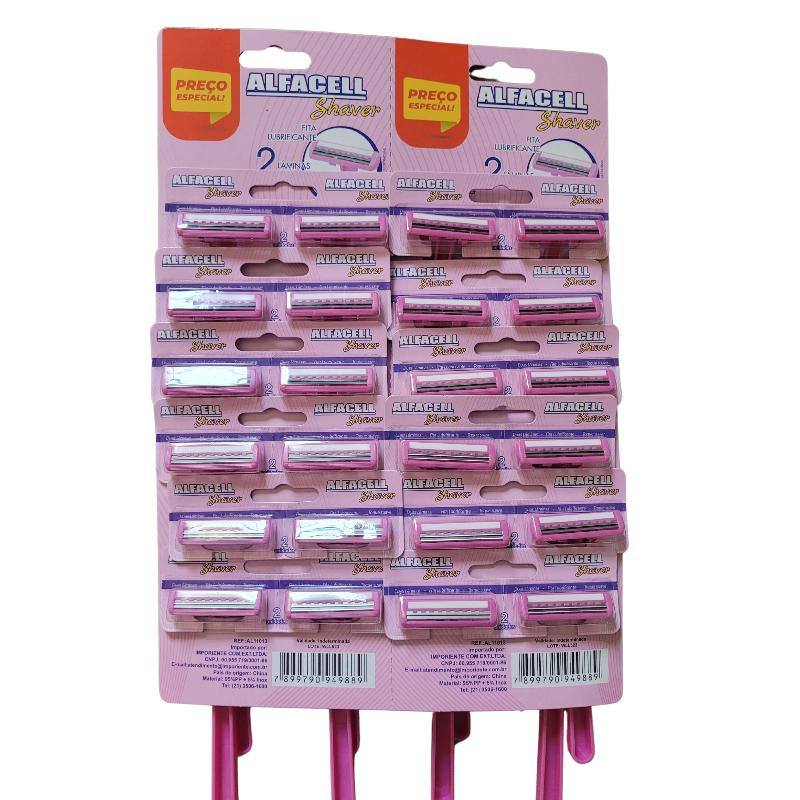 APARELHO DE BARBEAR ALFACELL FEMININO 2 LAM 24 UN