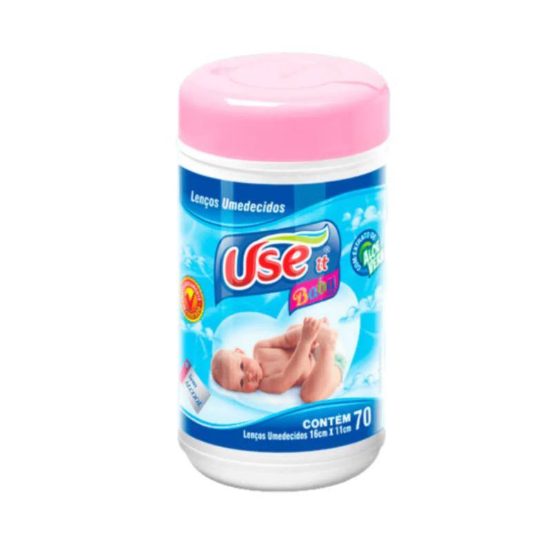 LENÇO UMEDECIDO USE POTE ROSA 70UN 16CMX11CM